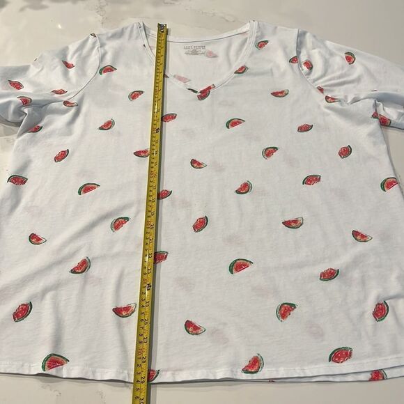 Lane Bryant Perfect Sleeve Watermelon Print SS T-shirt - Picture 4 of 6